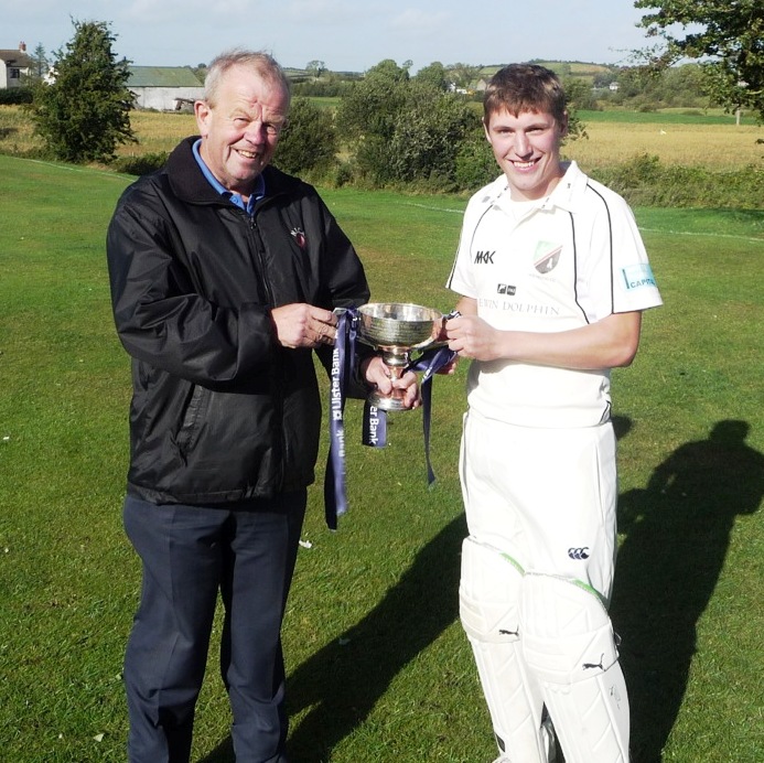 Chris Hayes receives the Section 2 trophy from Richard Johnson